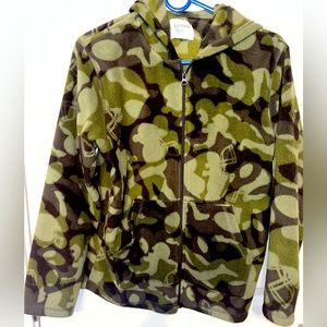 *DONATED* Old Navy Camo Football Zip Up Fleece Hoodie Boys Large